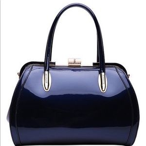NWOT classy navy satchel